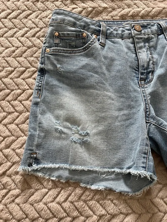 Seven 7 Denim Cutoff Shorts - Light Blue Distressed - Picture 4 of 8
